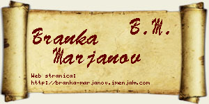 Branka Marjanov vizit kartica